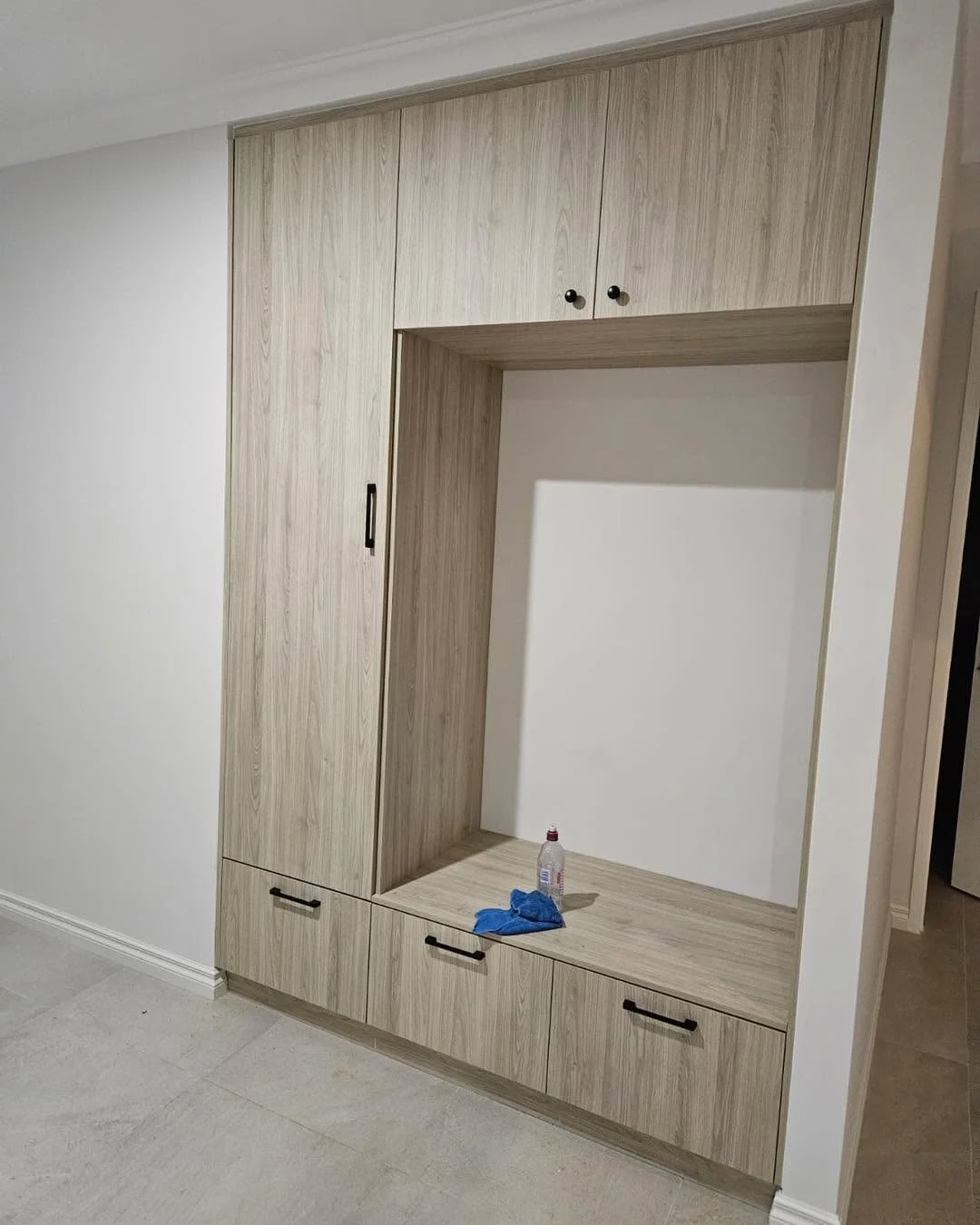 Timber-look storage cabinetry