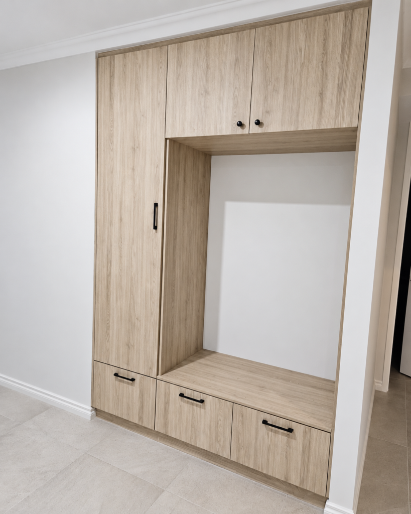 Timber-look storage cabinetry